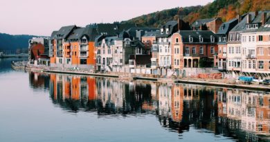 assorted-color of houses near lake