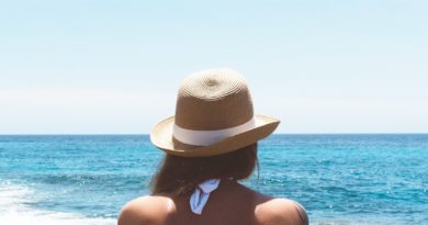 woman standing on beach