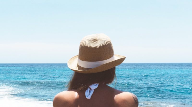 woman standing on beach